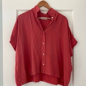 Everlane short sleeve button down. Silk.